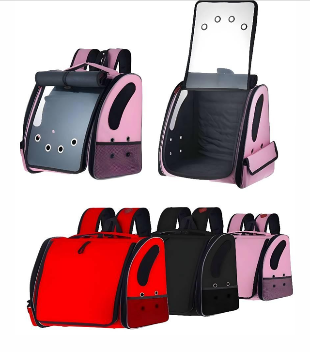 کوله جلوطلق نقاب دار حمل حیوان خانگی با سایز ۴۶  ×۴۰  ×30 کدK_124